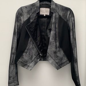 RACHEL Rachel Roy metallic black women’s jacket sz XS